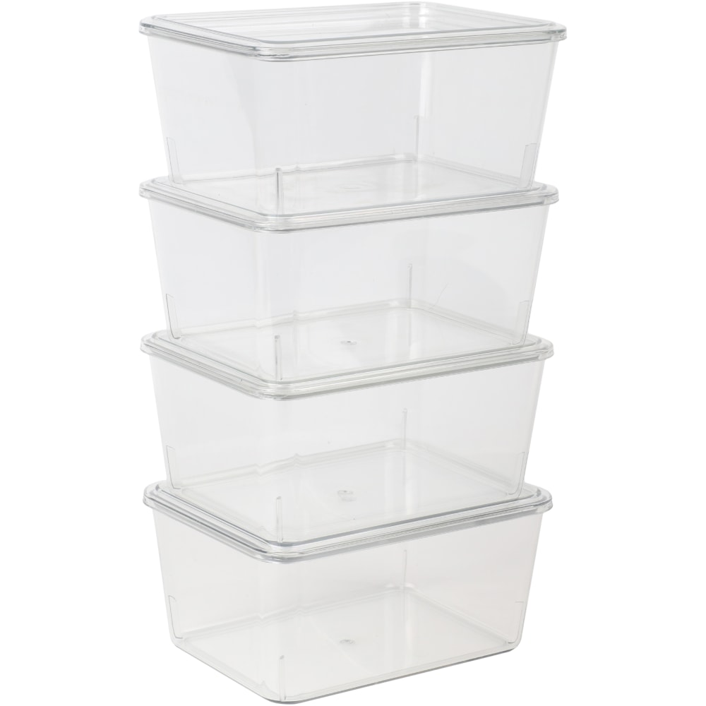 Martha Stewart Brody Stackable Plastic Storage Boxes With