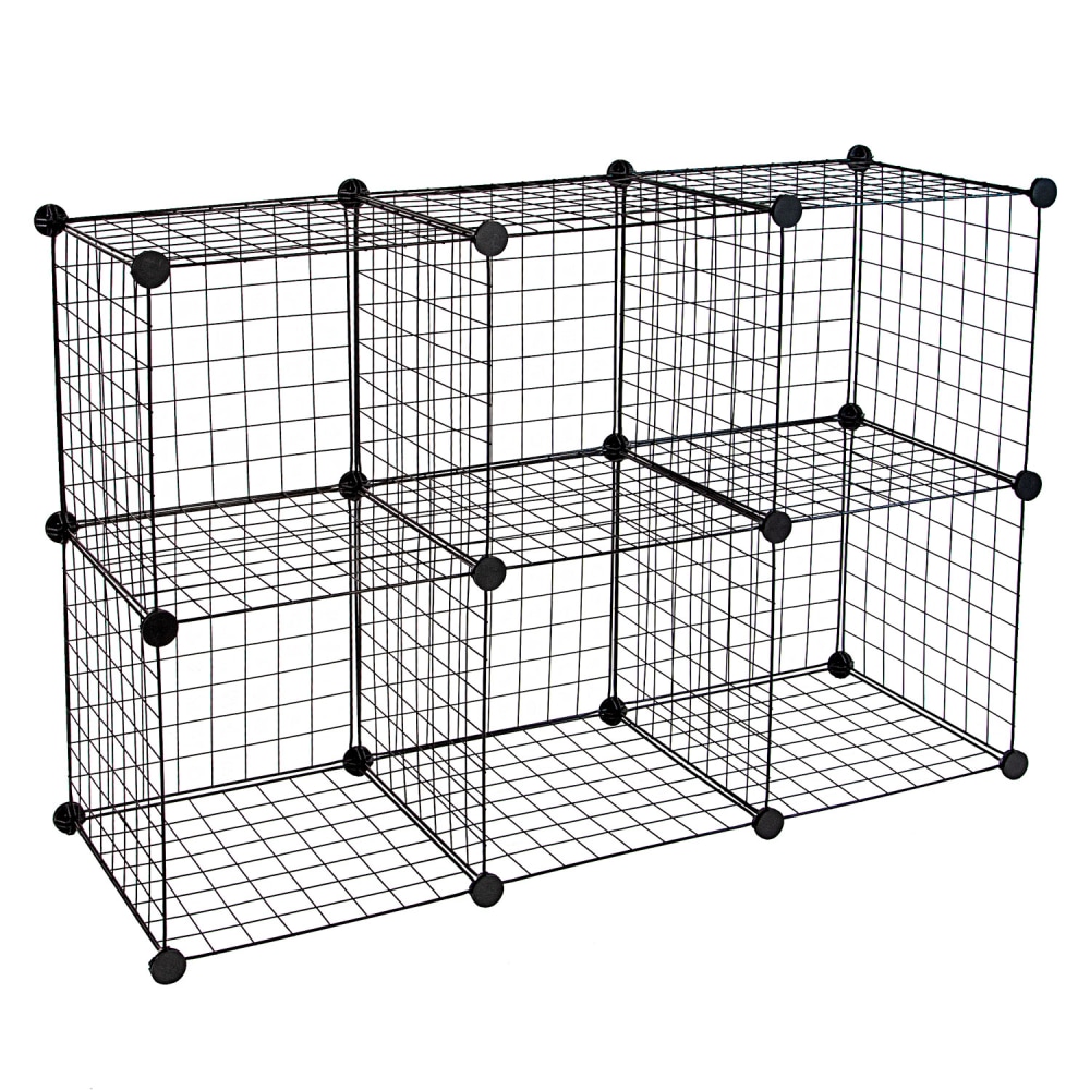Mount-It! Work-It 6-Cube Wire Modular Storage Organizer,