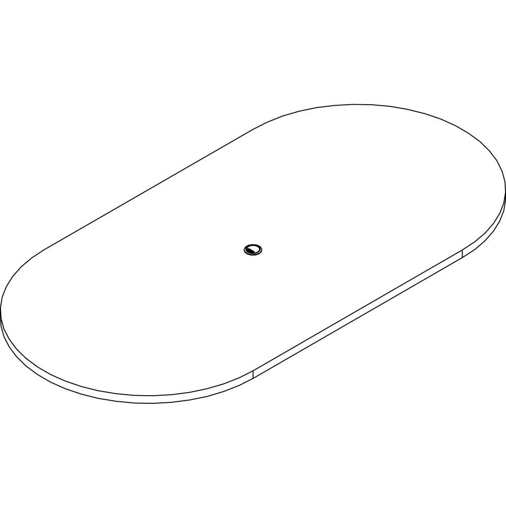 Lorell Prominence 2.0 Racetrack Conference Tabletop - Mahogany