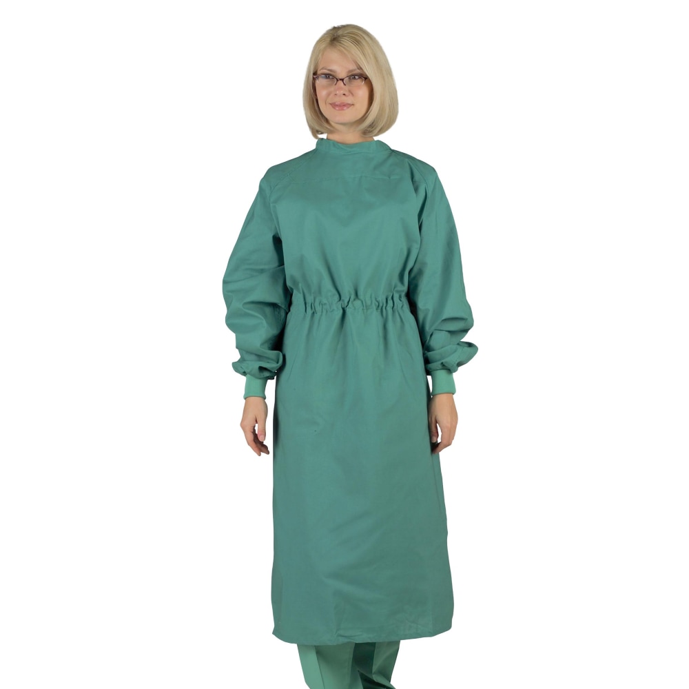 Medline Unisex Tunnel Belt Surgeon&#x27;s Gown, Small, Jade