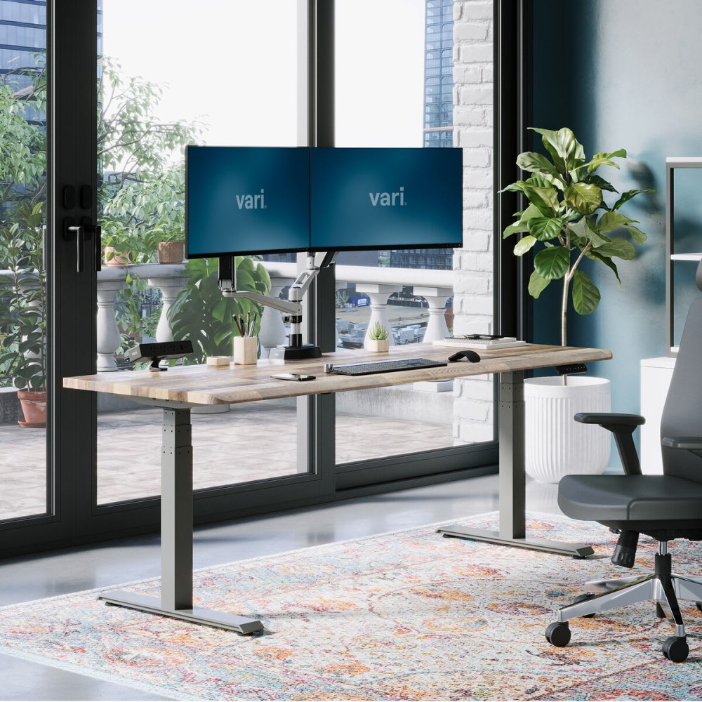 VARI Electric Standing Desk With ComfortEdge, 72"W,
