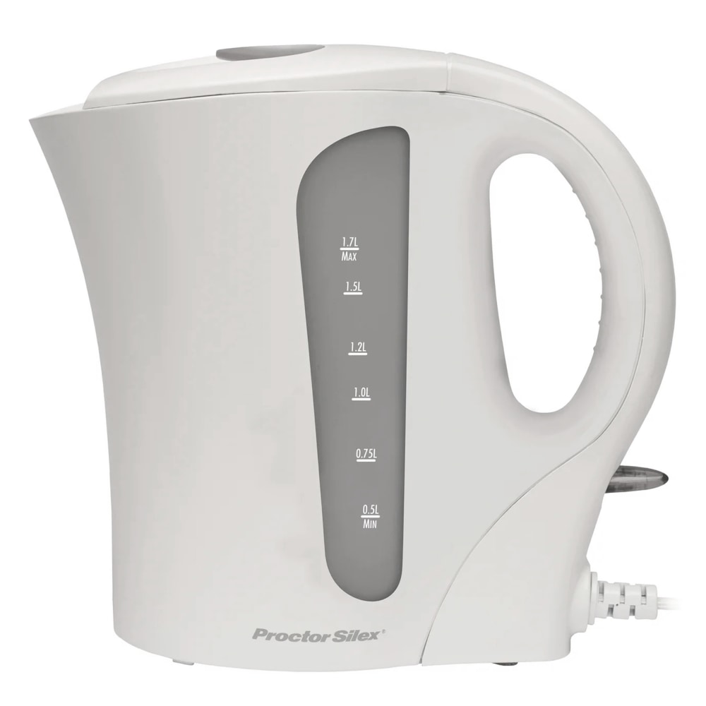Proctor Silex 1.7L Plastic Electric Kettle, White