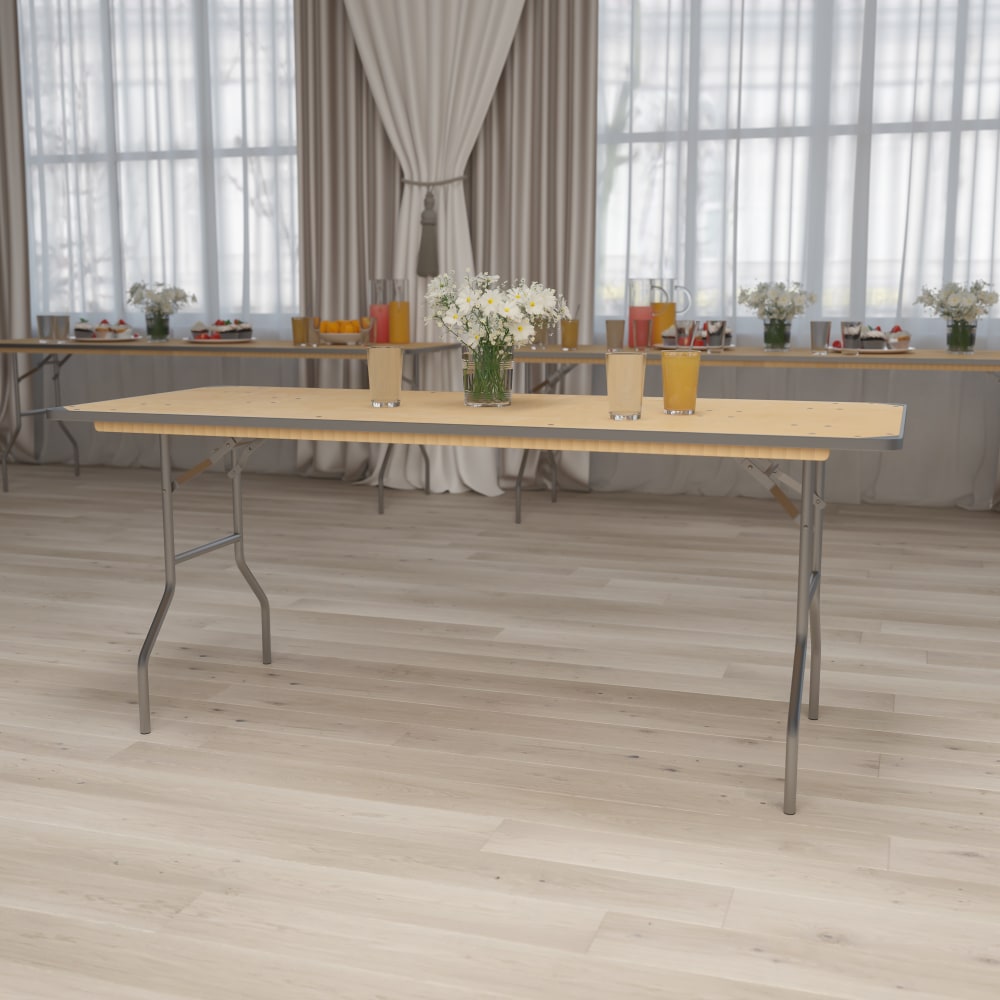 Flash Furniture Rectangular Heavy-Duty Folding Banquet Table,