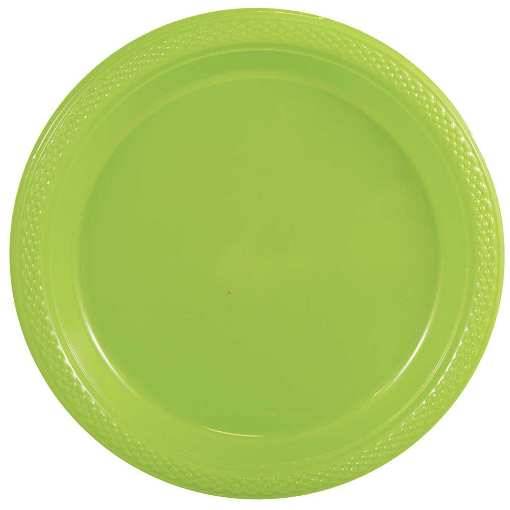 JAM PAPER Round Plastic Party Plates, Large, 10