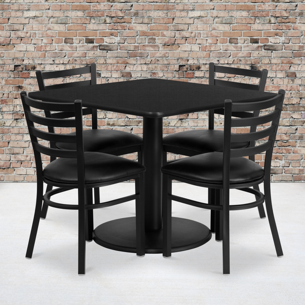 Flash Furniture Square Laminate Table Set With Round