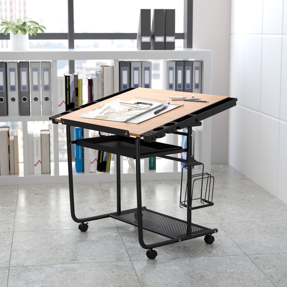 Flash Furniture Adjustable Drawing And Drafting Table,