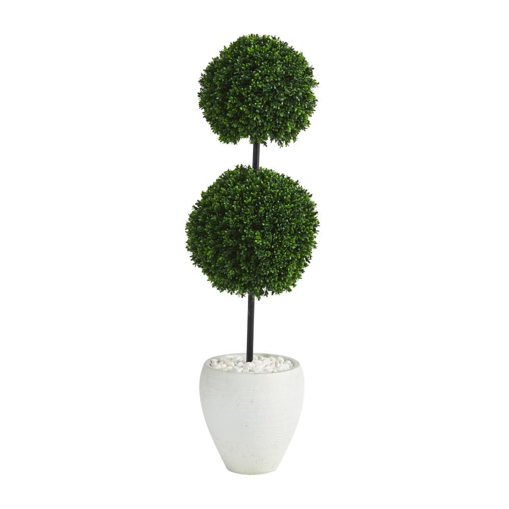 Nearly Natural Boxwood Double Ball Topiary 4’H Artificial