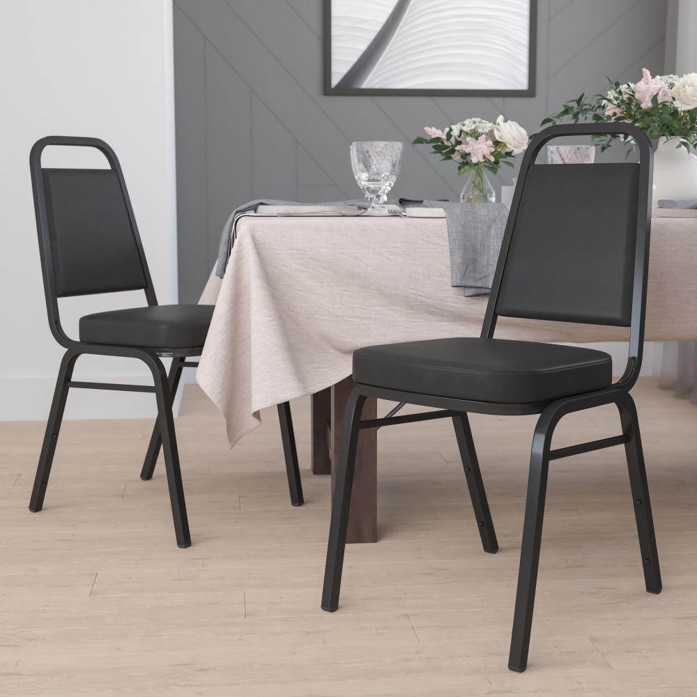 Flash Furniture HERCULES Series Trapezoidal Back Stacking Banquet