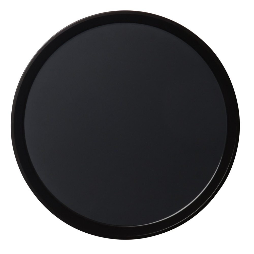 Cambro Round Polytread Trays, 14", Black, Set Of