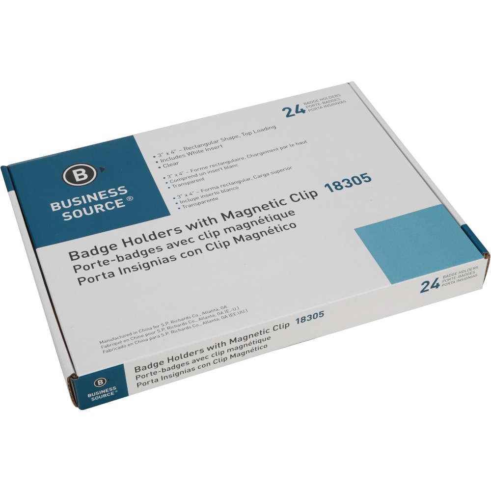Business Source Magnetic Name Badges - 3" Height