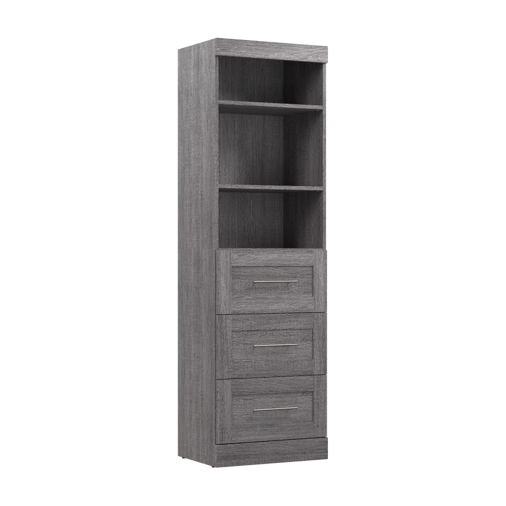 Bestar Pur 25"W Storage Unit With 3 Drawers,