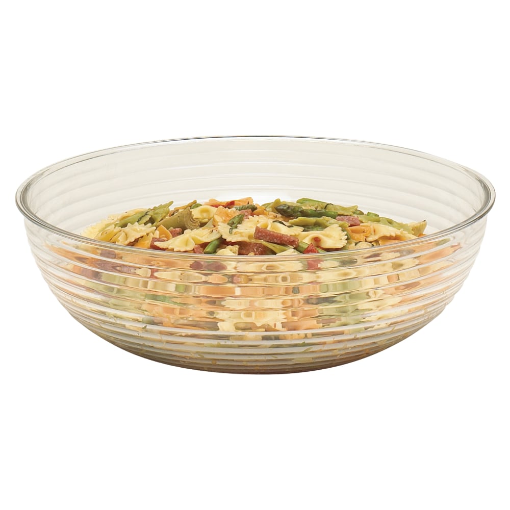 Cambro Camwear Round Ribbed Bowls, 10", Clear, Set
