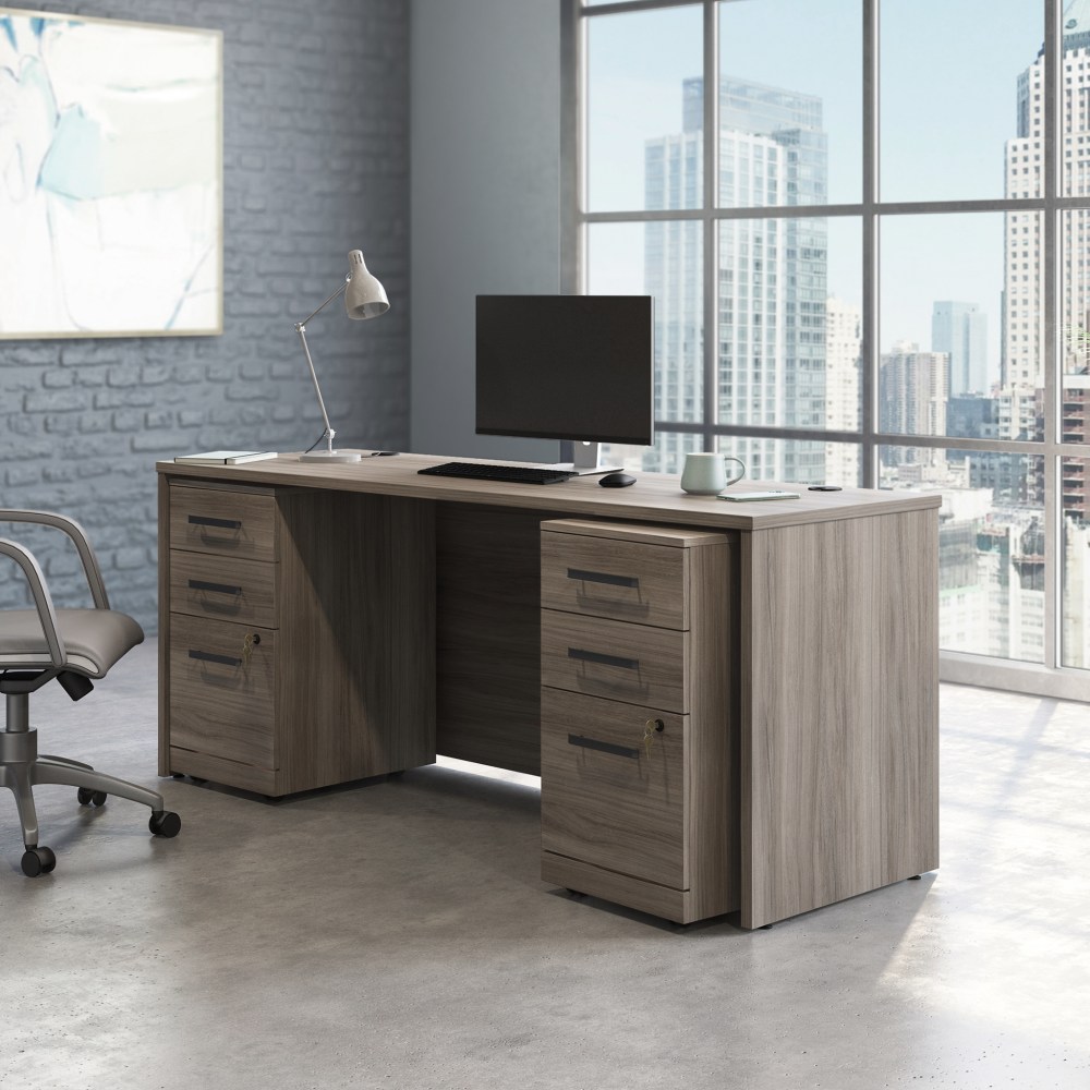 Sauder® Affirm Commercial 72"W Desk With Two 3-Drawer