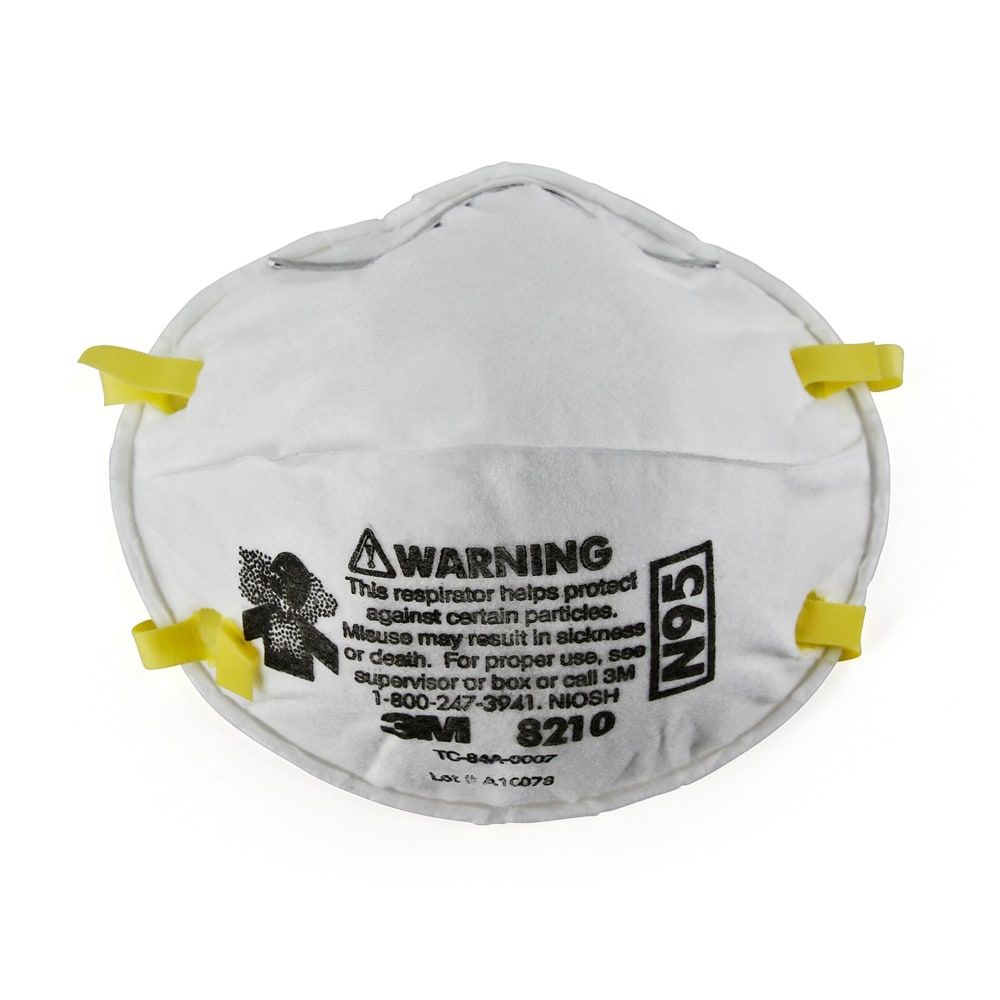 3M™ 8210 Particulate Respirator Masks, N95, White, Pack