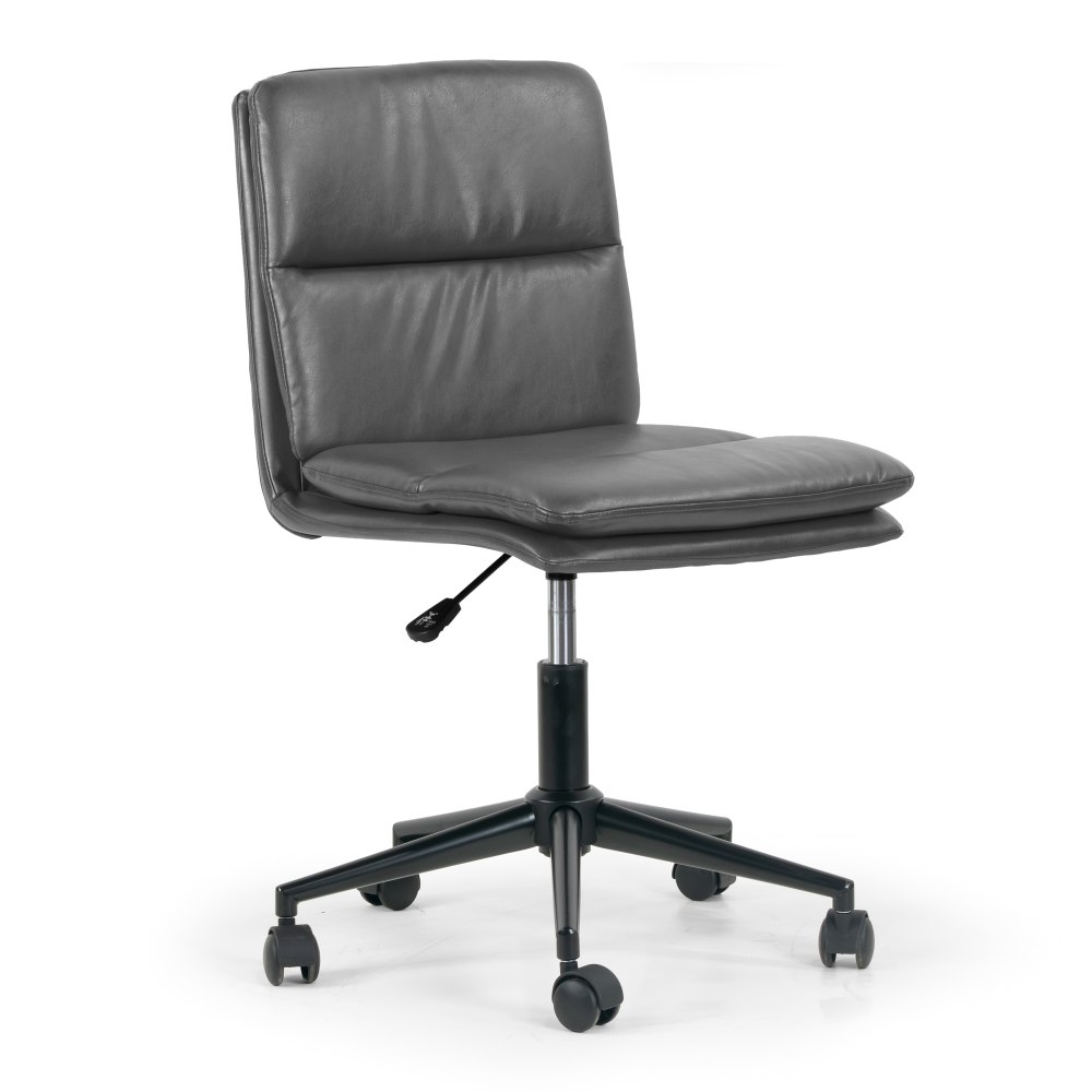 Glamour Home Avak Ergonomic Faux Leather Mid-Back Adjustable