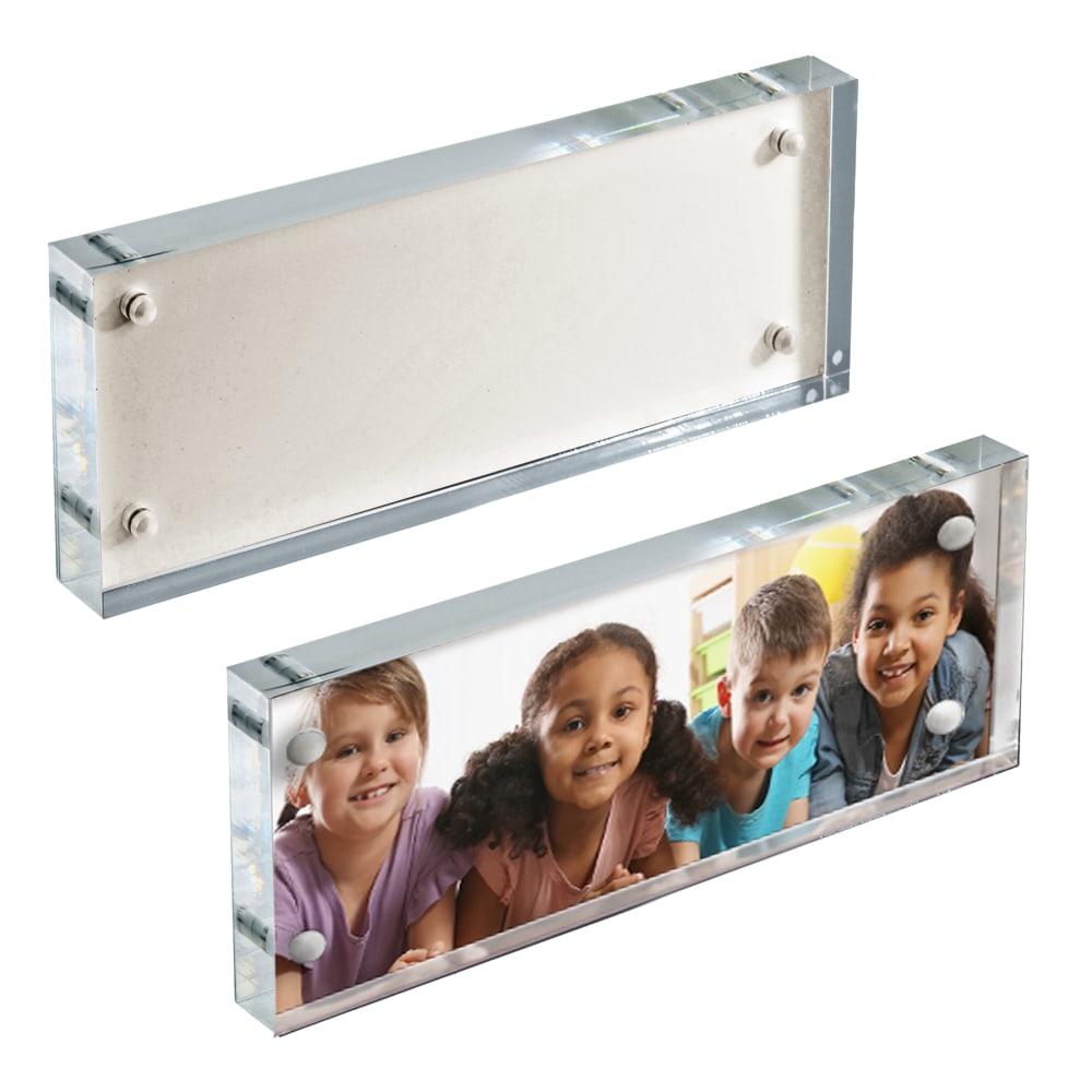 BUENTYA 8Pcs A4 Self Adhesive Magnetic Display Frame,A4 Magnetic Frame Magnetic Photo Pouch Self