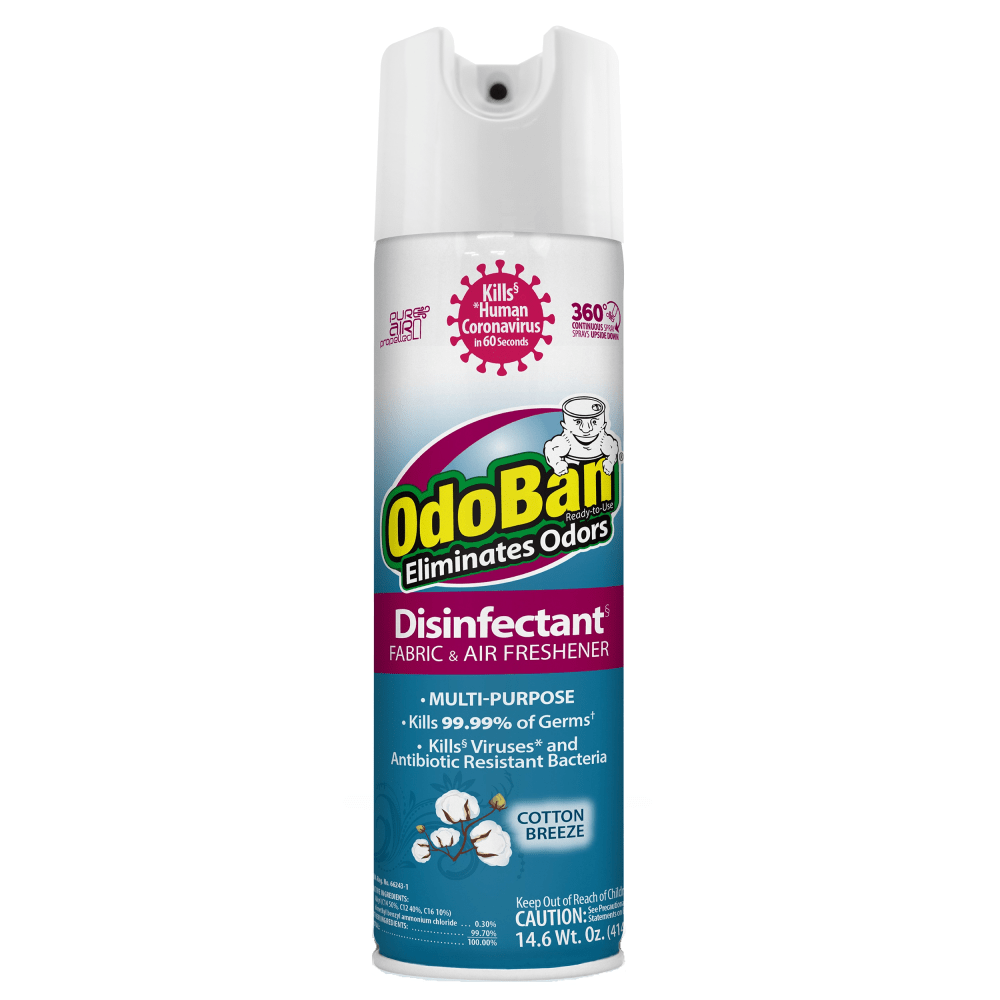 OdoBan Odor Eliminator Disinfectant 360° Spray, Cotton Breeze