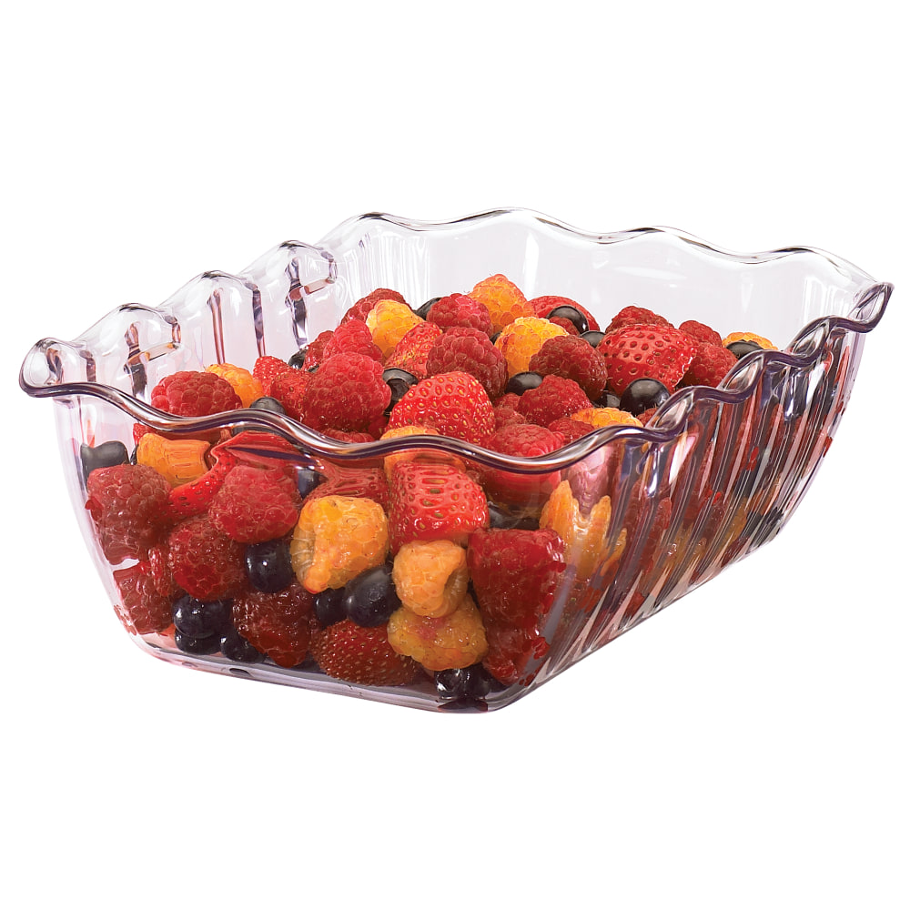 Cambro Plastic Deli Crocks, 2.2 Qt, Clear, Pack