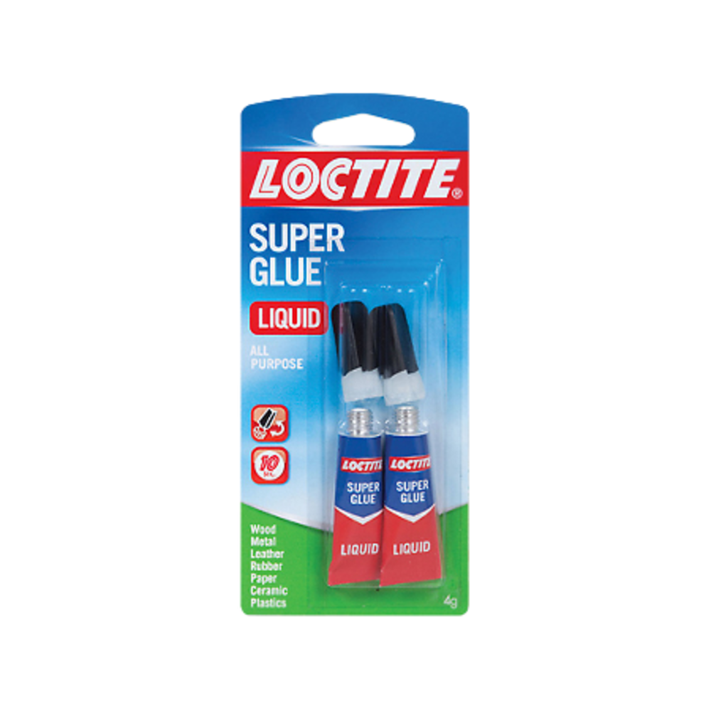 Loctite® Liquid Super Glue, 0.14 Oz, Clear, Pack