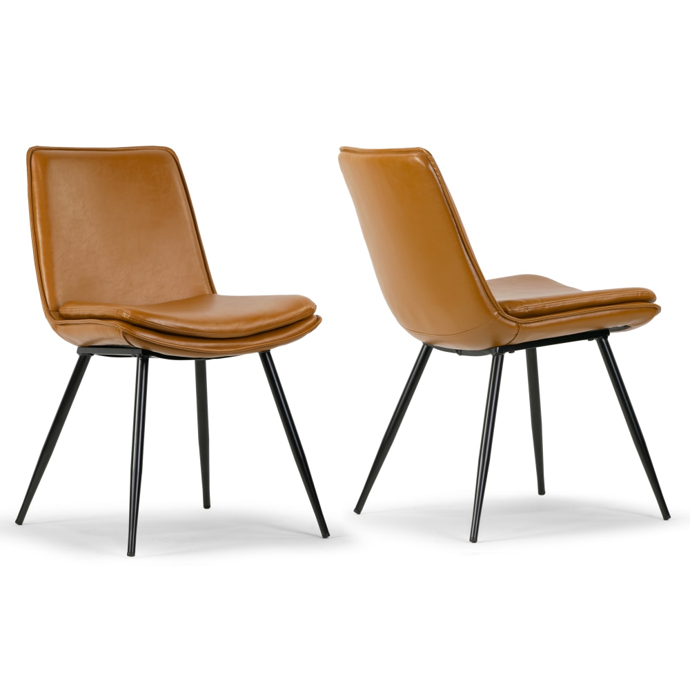 Glamour Home Avalon Faux Leather Dining Chairs With