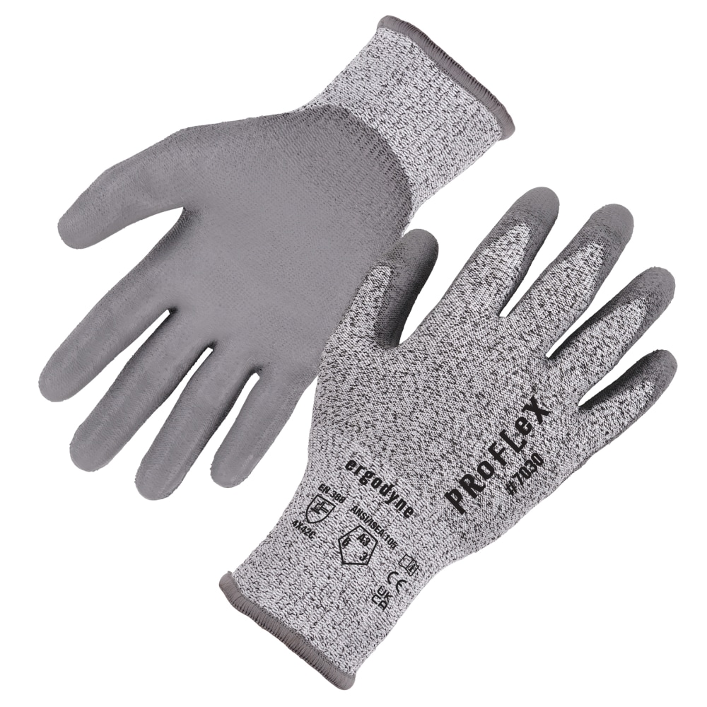 Ergodyne Proflex 7030-12PR PU-Coated Cut-Resistant Gloves, Large,