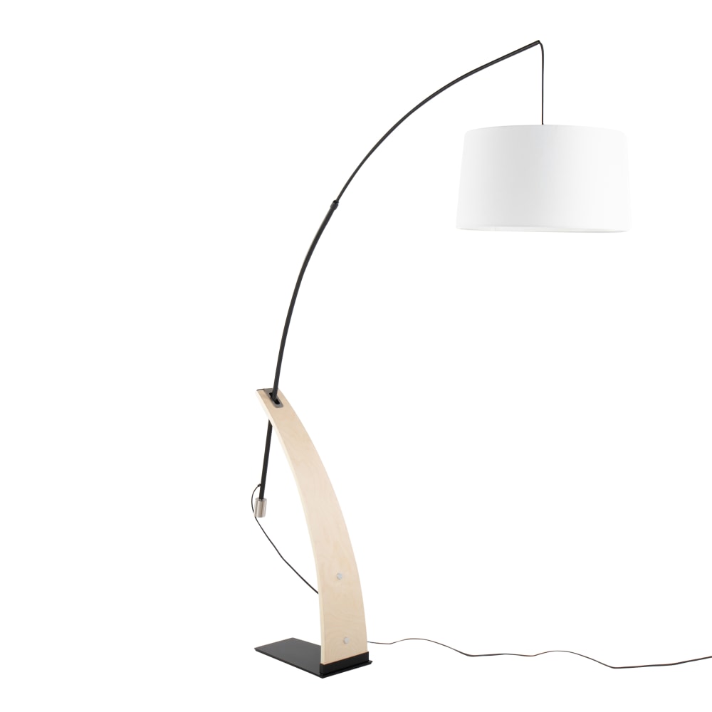 LumiSource Robyn Floor Lamp, 74"H, White/Natural