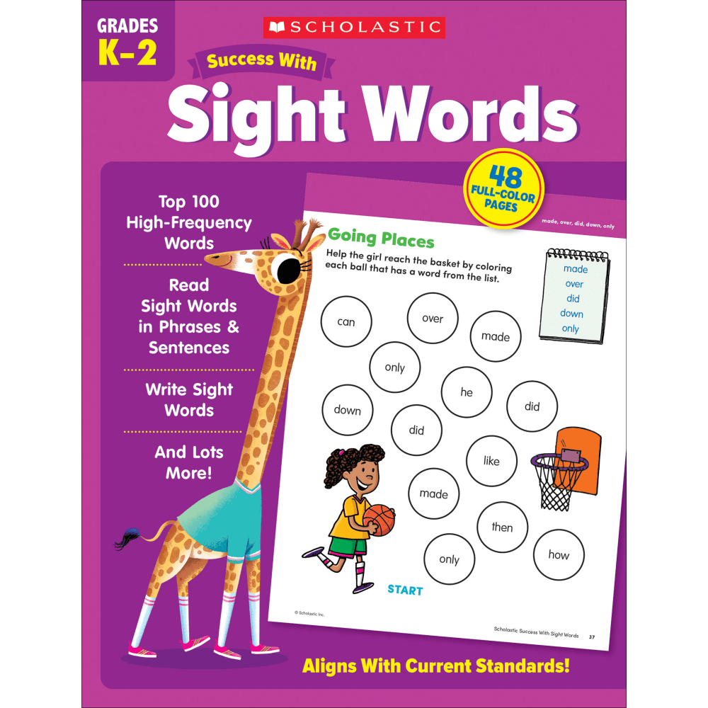 Scholastic Success With Sight Words, Grades K -