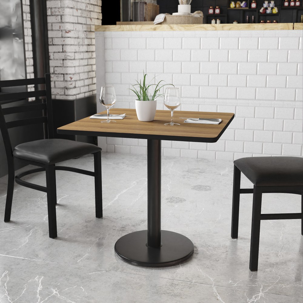 Flash Furniture Laminate Square Table Top With Round