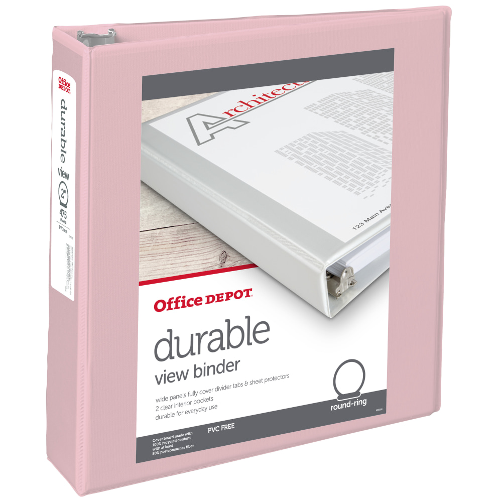 Office Depot® Brand 3-Ring Durable View Binder, 2"