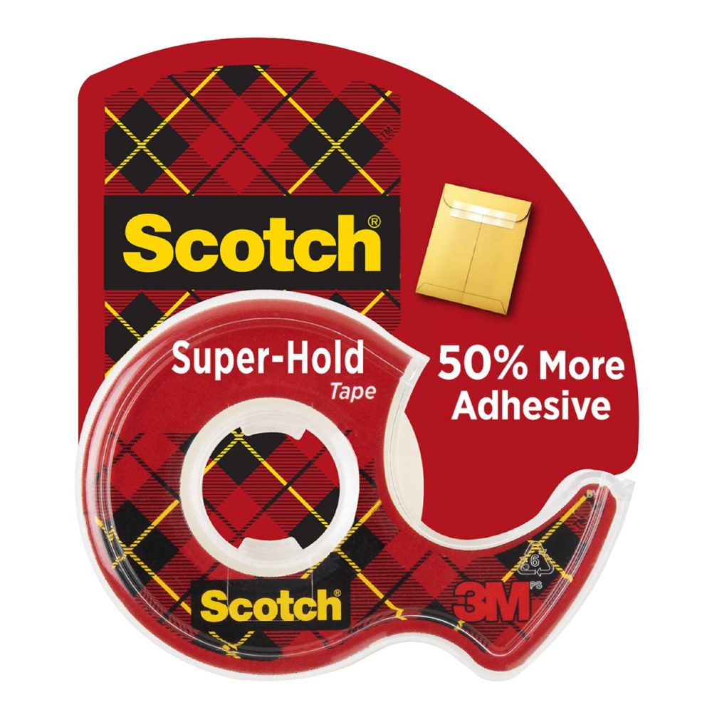 Scotch® Super-Hold Tape, With Handheld Dispenser, 0.75" x
