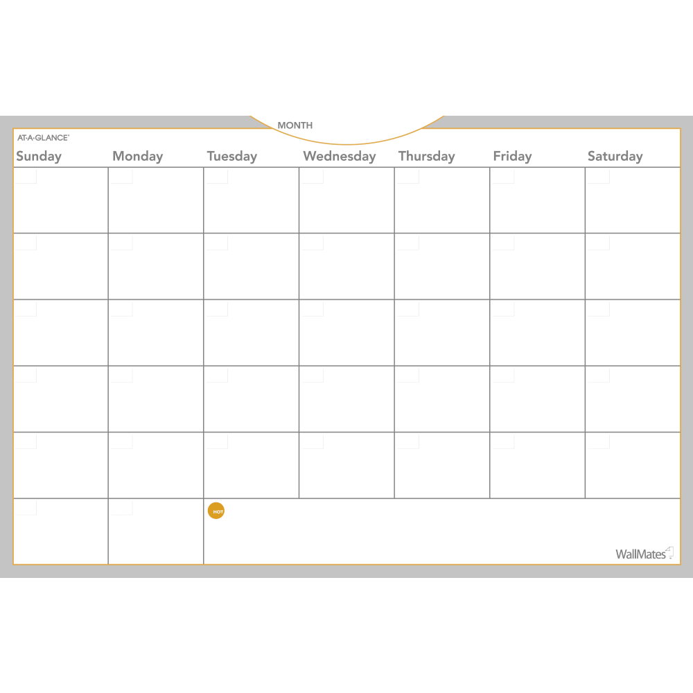 AT-A-GLANCE® WallMates Monthly Dry-Erase Calendar, 24" x