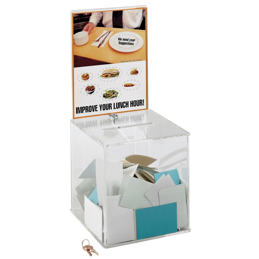 Safco® Large Acrylic Collection Box, 21 1/2"H x