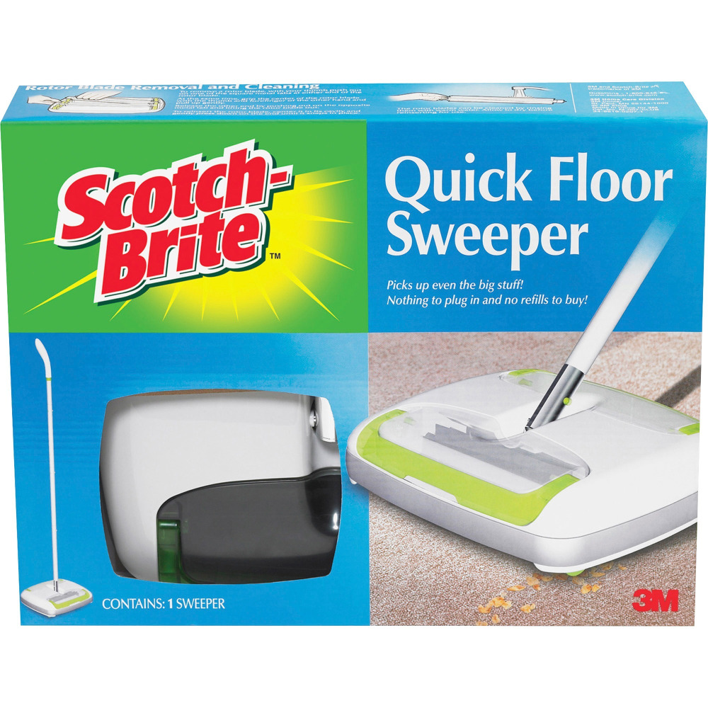 Scotch Brite Quick Floor Sweeper, Rubber Bristles, 42"