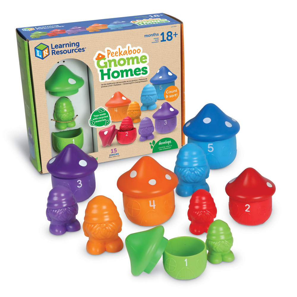 Learning Resources Peekaboo Gnome Homes, Multicolor