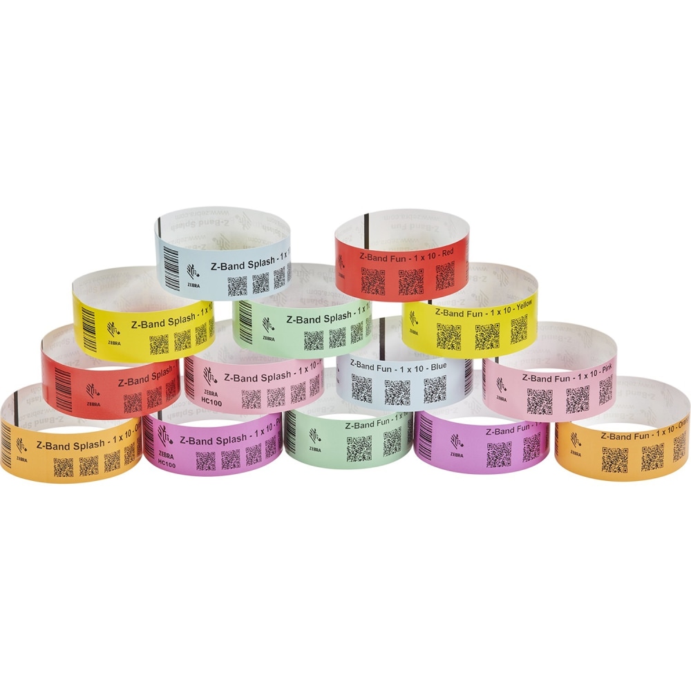 Zebra Wristband Polypropylene 1x 10in Direct Thermal Zebra