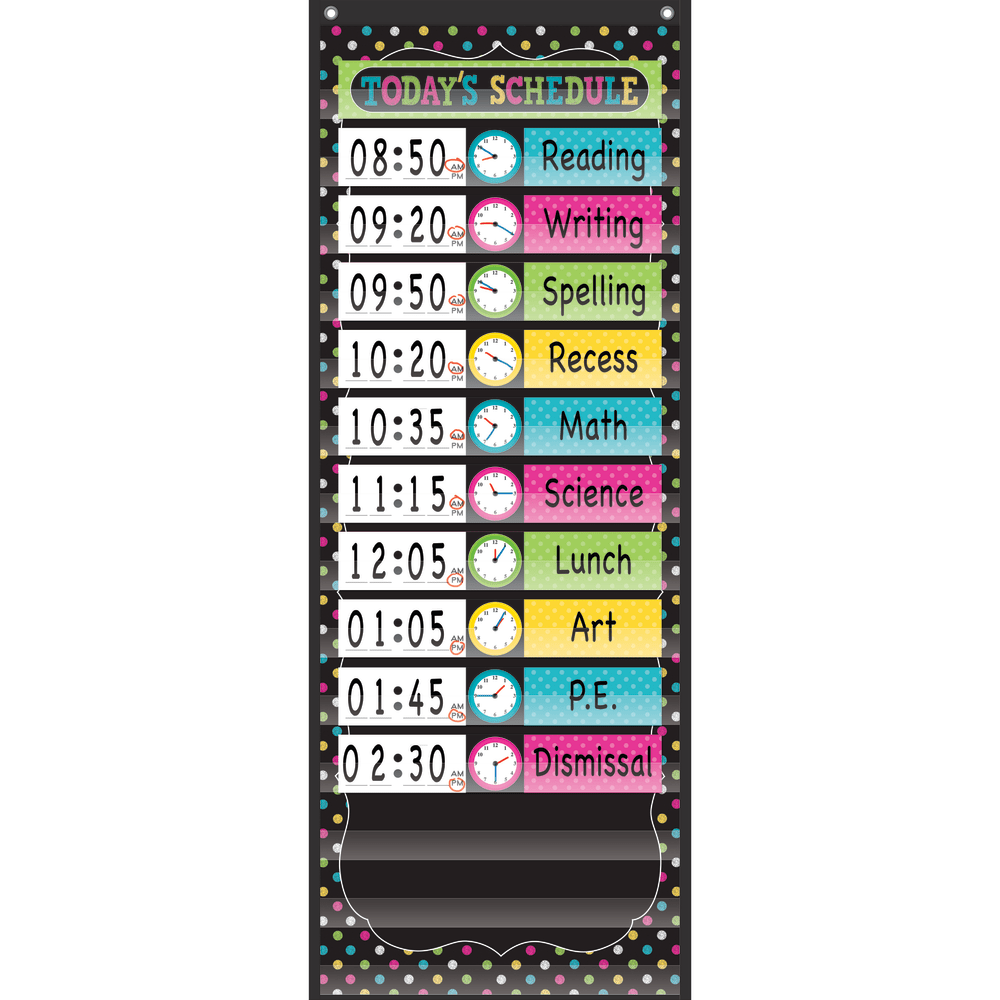 Teacher Created Resources Chalkboard Brights 14-Pocket Daily