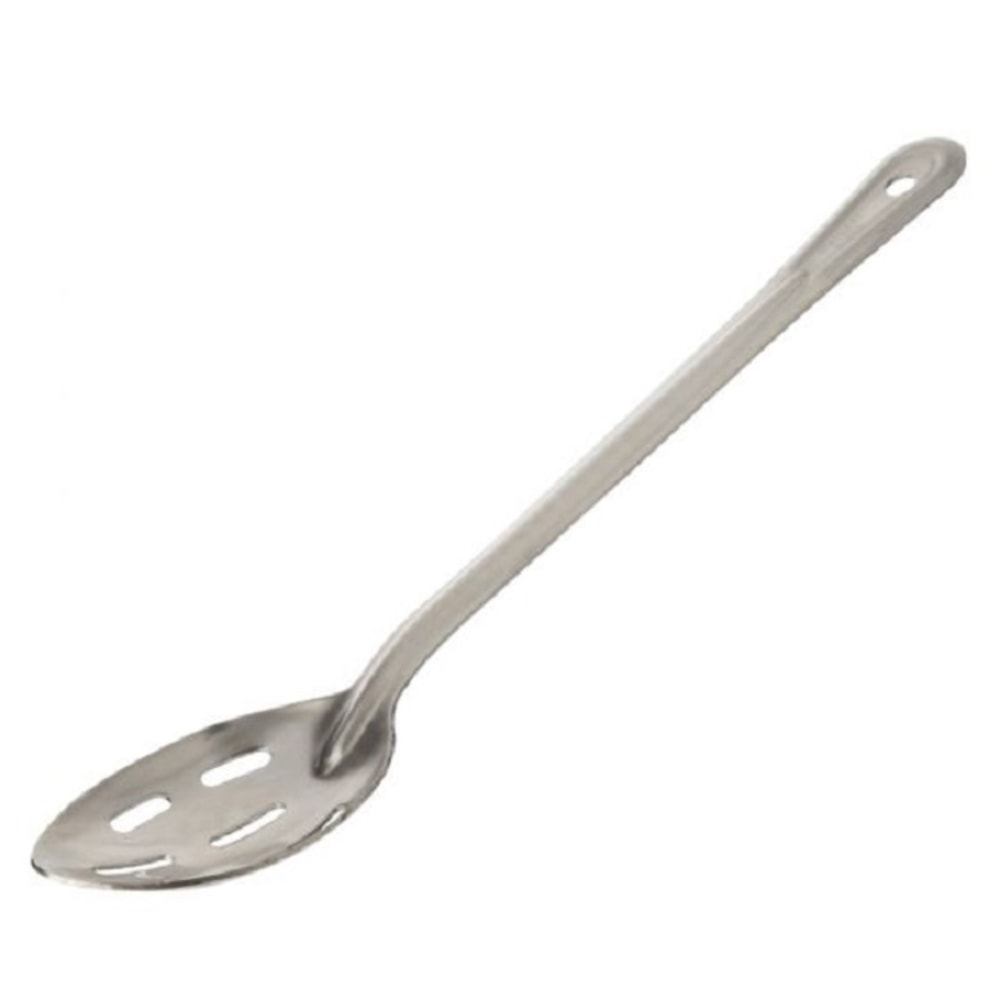 Hoffman Browne Slotted Serving Spoons, 15", Silver, Pack