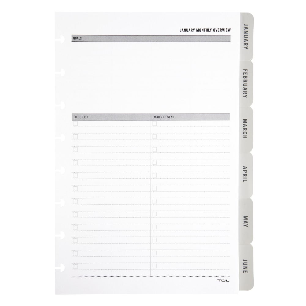 2027 TUL® Discbound Monthly Planner Refill Pages Set