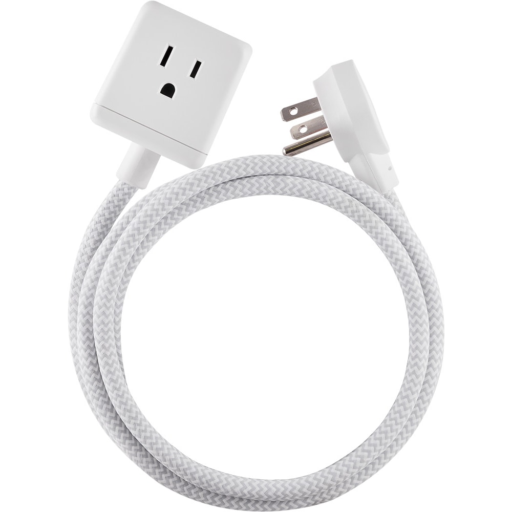 Cordinate 3-Outlet Extension Cord Cube, 5&#x27;, White