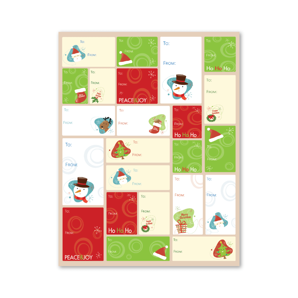 Geo Studios To & From Holiday Santa Stickers,