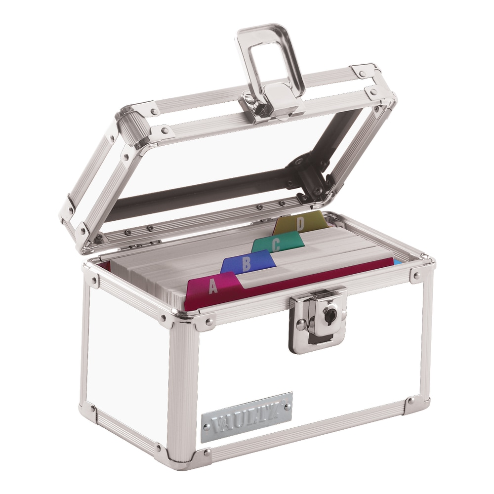 Vaultz® Locking Index Card Box, 3" x 5",