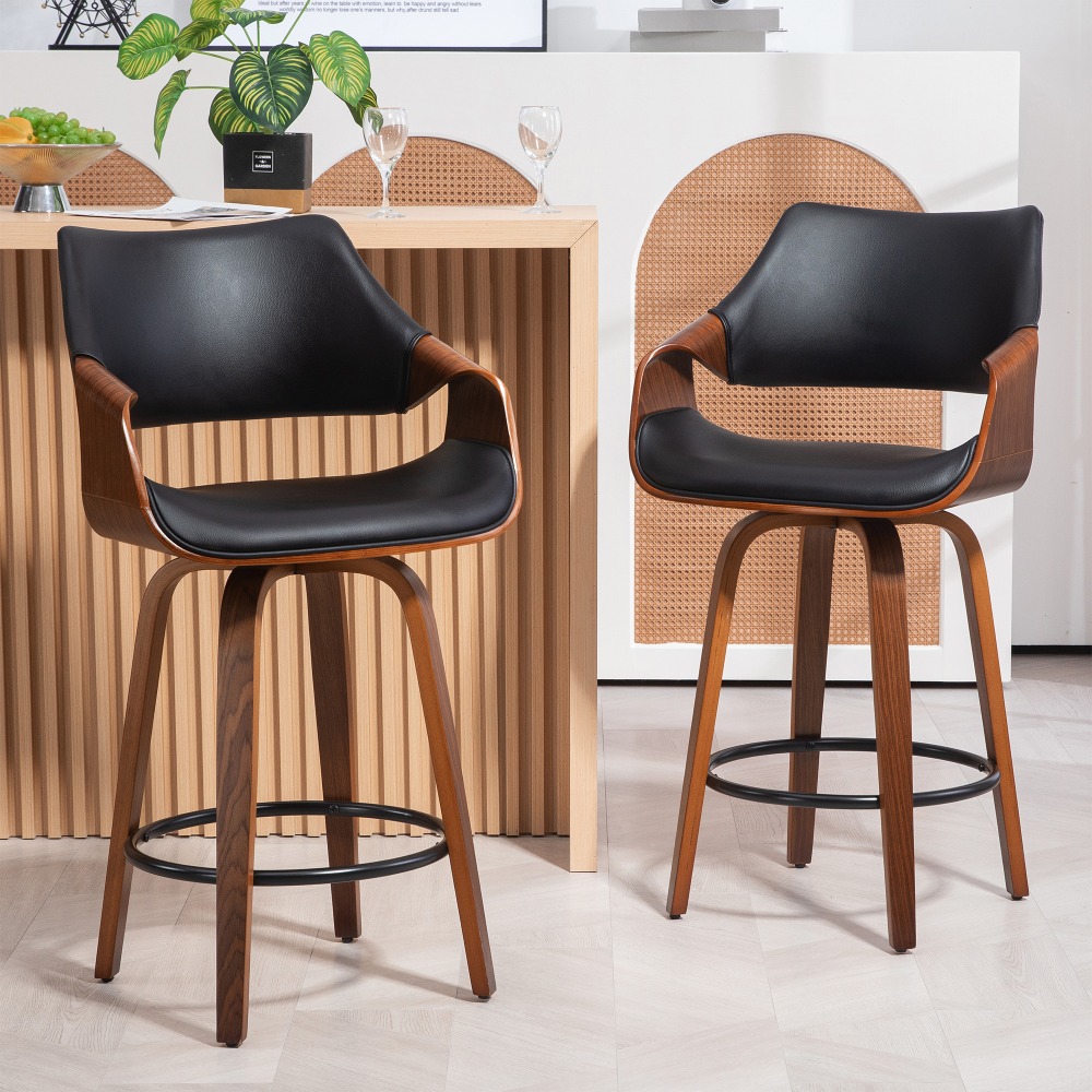 Glamour Home Beasley Faux Leather Counter Height Stool