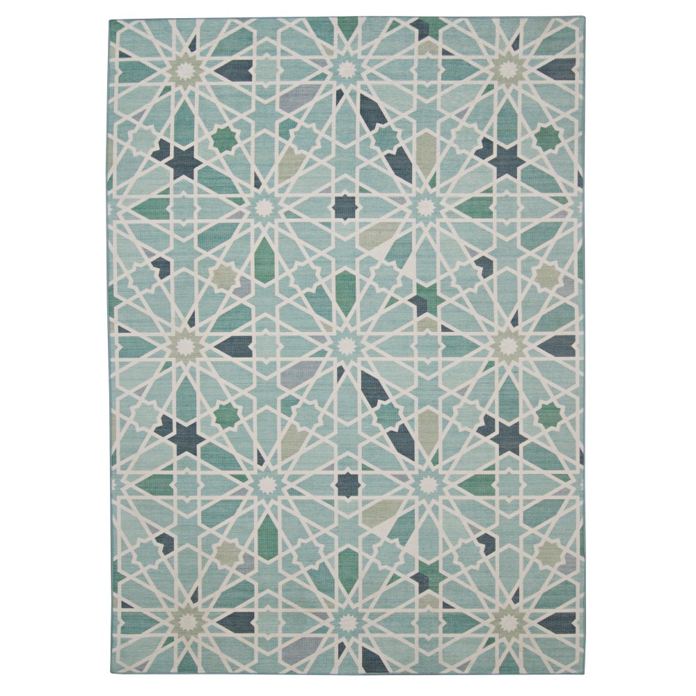 Linon Washable Outdoor Area Rug, Oxcart, 5' x