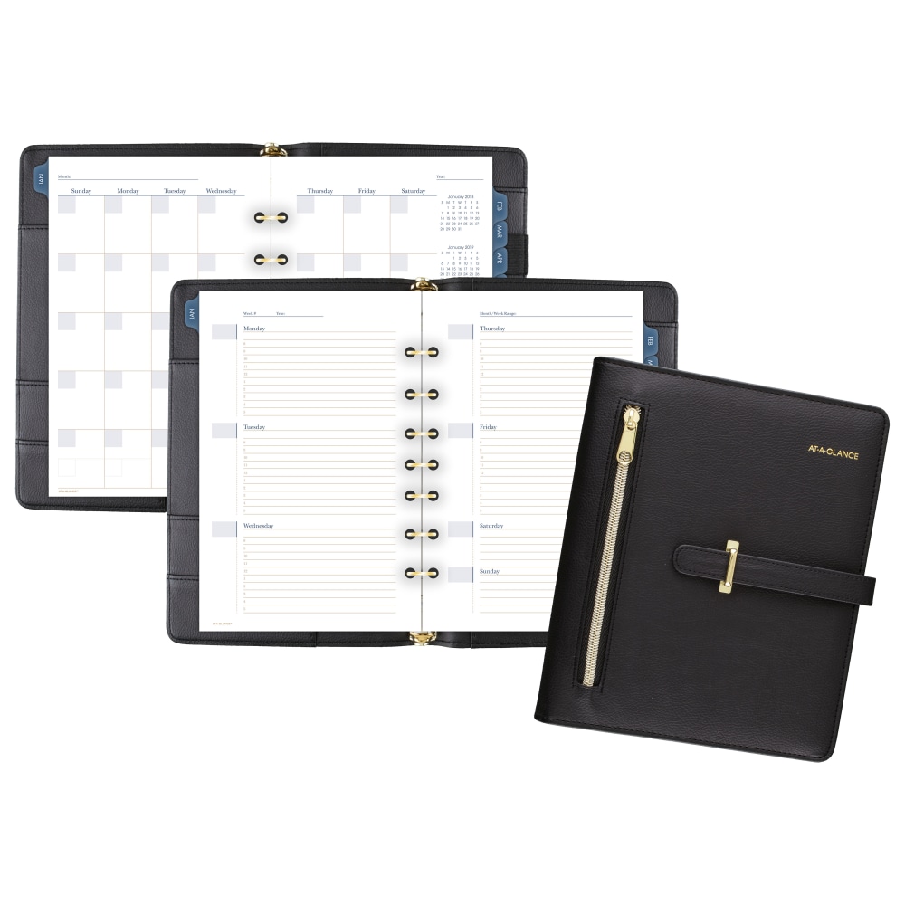 AT-A-GLANCE® Weekly/Monthly Faux Leather Fashion Starter Set