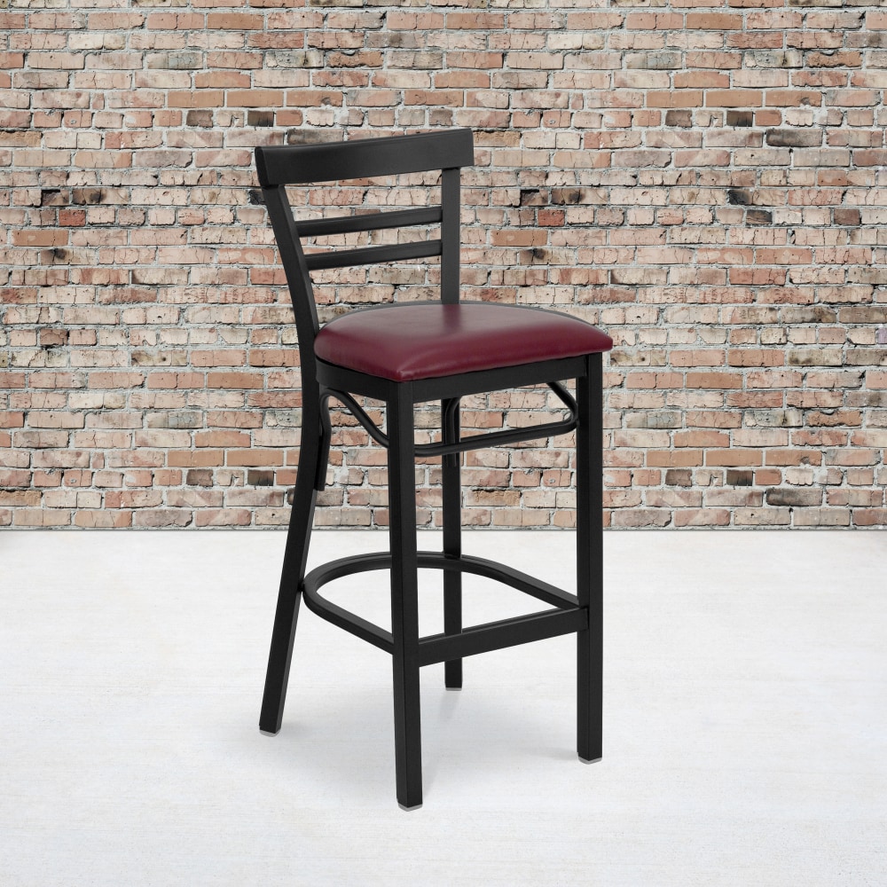 Flash Furniture Metal/Vinyl Restaurant Barstool With 2-Slat