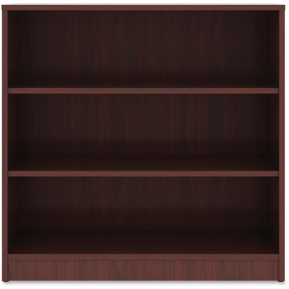 Lorell® 36"H 3-Shelf Bookcase, Mahogany
