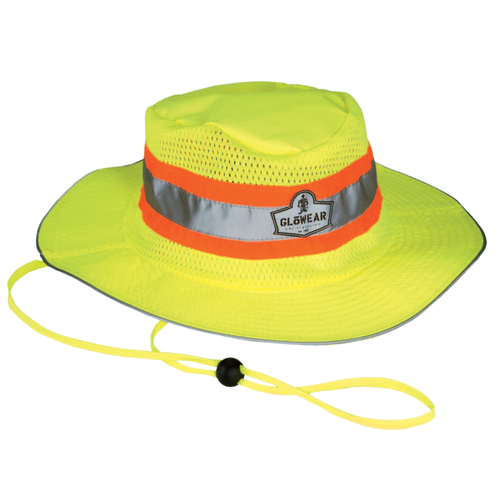 Ergodyne GloWear 8935 Hi-Vis Polyester Ranger Hat, Small/Medium,