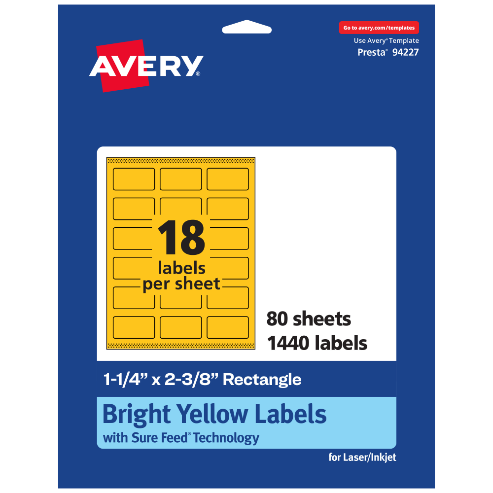 Avery® Print-To-The-Edge Labels With Sure Feed® Technology And