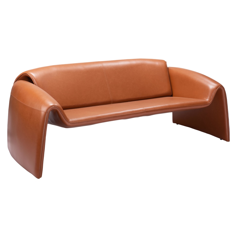 Zuo Horten Faux Leather Sofa, 25-5/8”H x 69-3/4”W