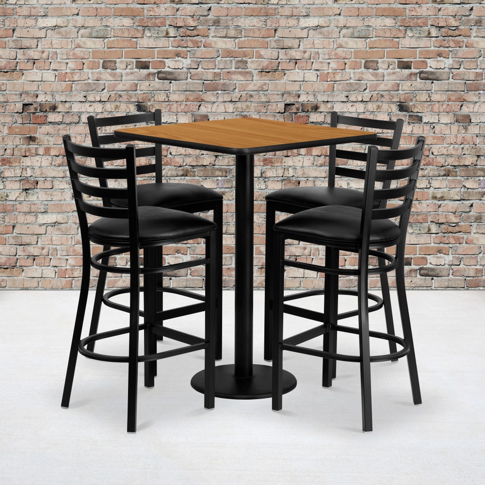 Flash Furniture Square Laminate Table Set With 4
